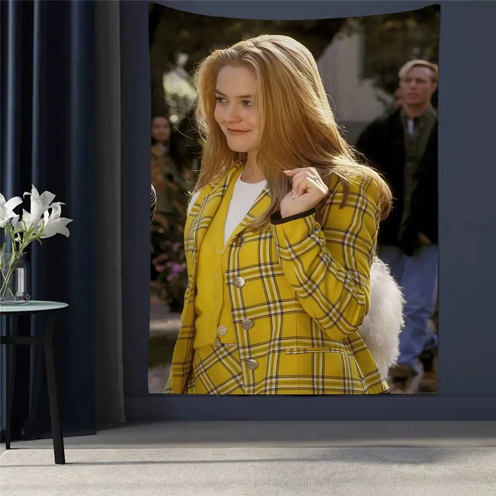 

TV Clueless Girl Movie Colorful Tapestry Wall Hanging Hanging Tarot Hippie Wall Rugs Dorm Home Decor