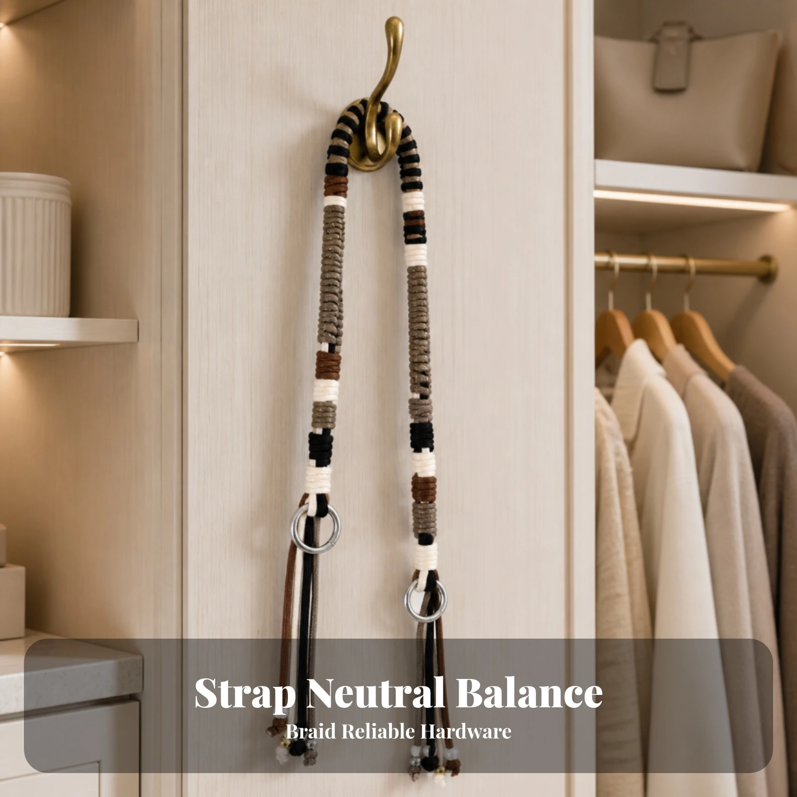 Replacement Strap with Metal Spring-Loop Clasps Comfy Woven Replacement Shoulder Strap Anti-Oxidation Universal