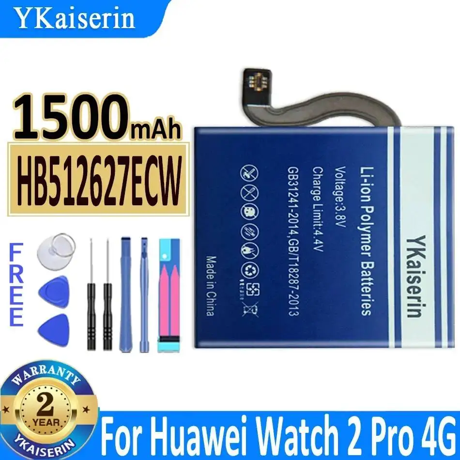 

Watch Battery HB512627ECW Side Cable For Huawei Watch 2 Pro 4G Durable 1500mAh