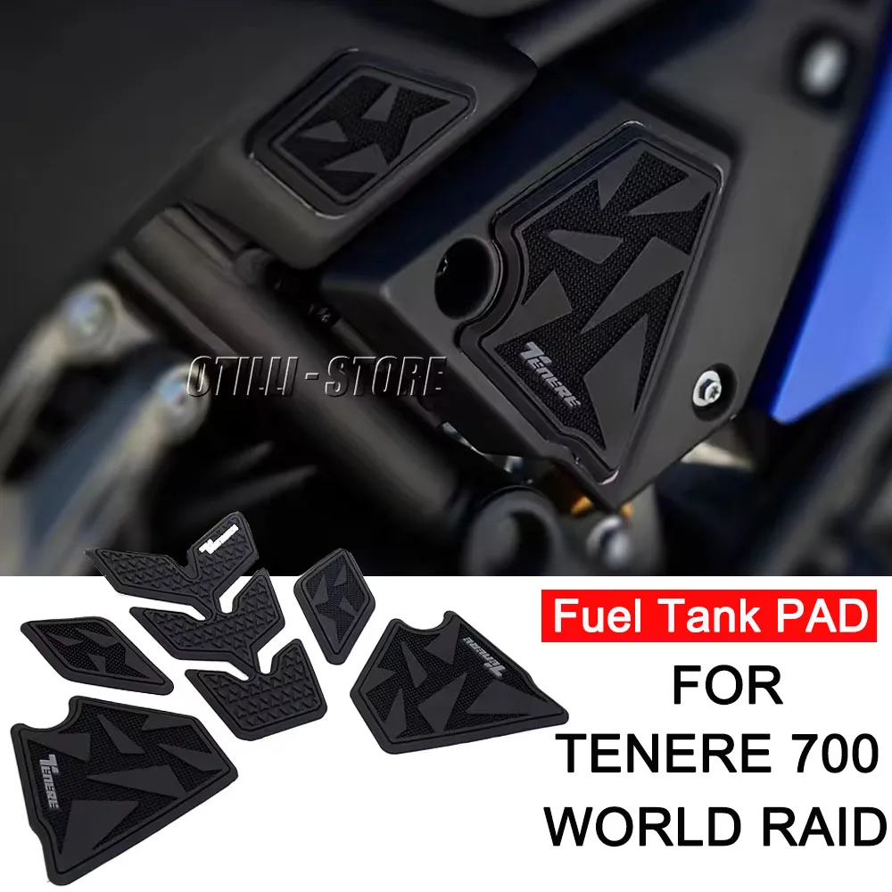 

Motorcycle Stickers Fuel Tank Knee Grip Side Anti-slip Stickers Rubber For YAMAHA TENERE 700 Tenere700 World Raid 2022-2024
