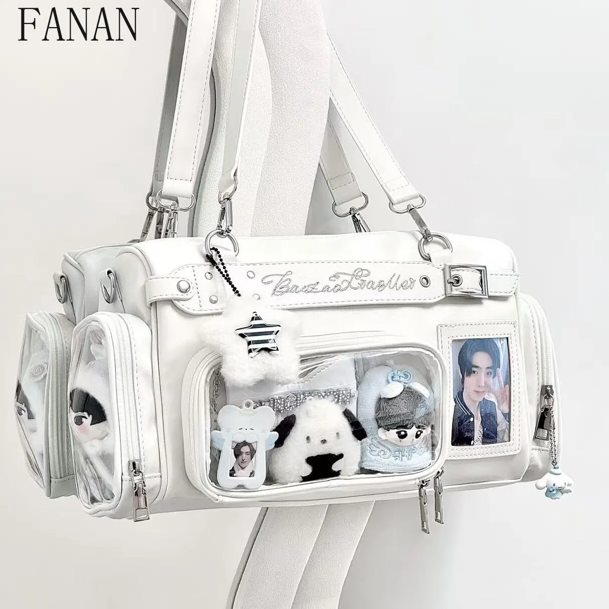 Original Lolita Style Women's Bags Casual Satchel One Shoulder Transparent Boston Shoulder Bag Fashion Girls Handbags