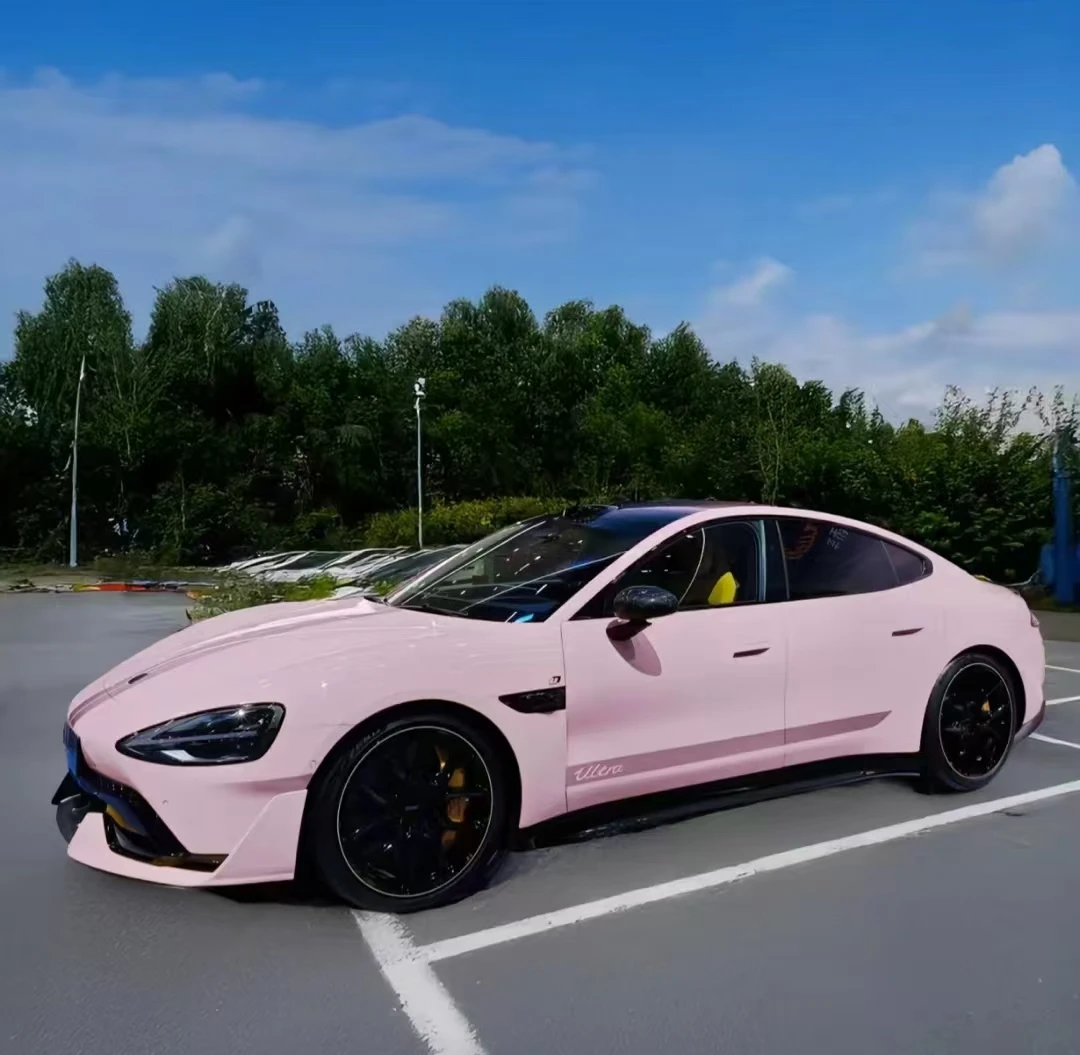 

Оптовая продажа ТПУ Begonia Pink Gloss Car Wrap Vinyl Film Roll Custom Bubble Free Colorful Laser Pink Car Vinyl Wrapping Film Roll