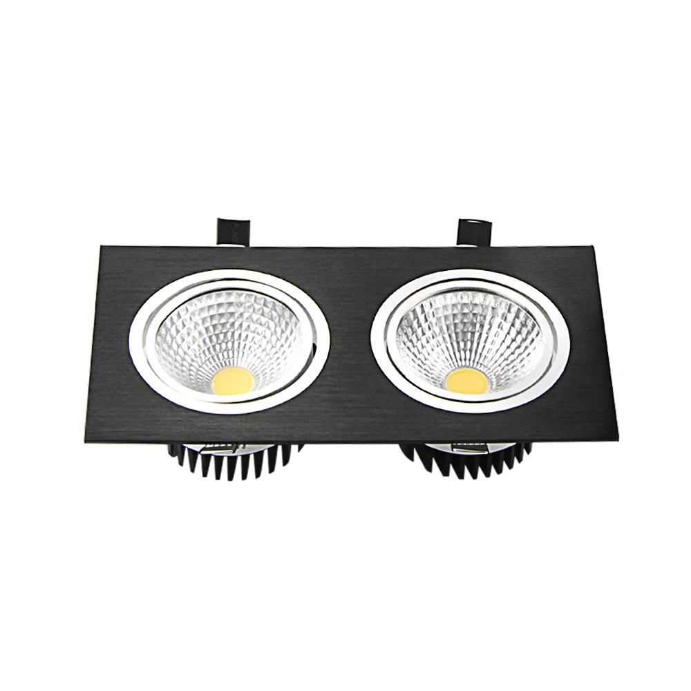 1Pc Dimmable 12W 220V Recessed Double Head Cob Downlight Led Ceiling Down Light Lamp Spot Lam