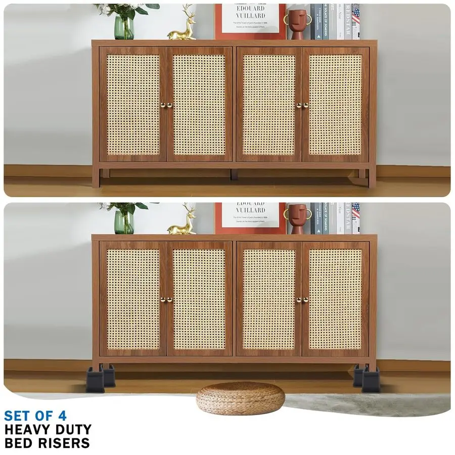 Risers de 10 polegadas resistentes, elevação em alturas 1,2,3,4,5,6,7,8,9,10 polegadas, elevadores de móveis ajustáveis para mesa de cadeira e perna de mesa