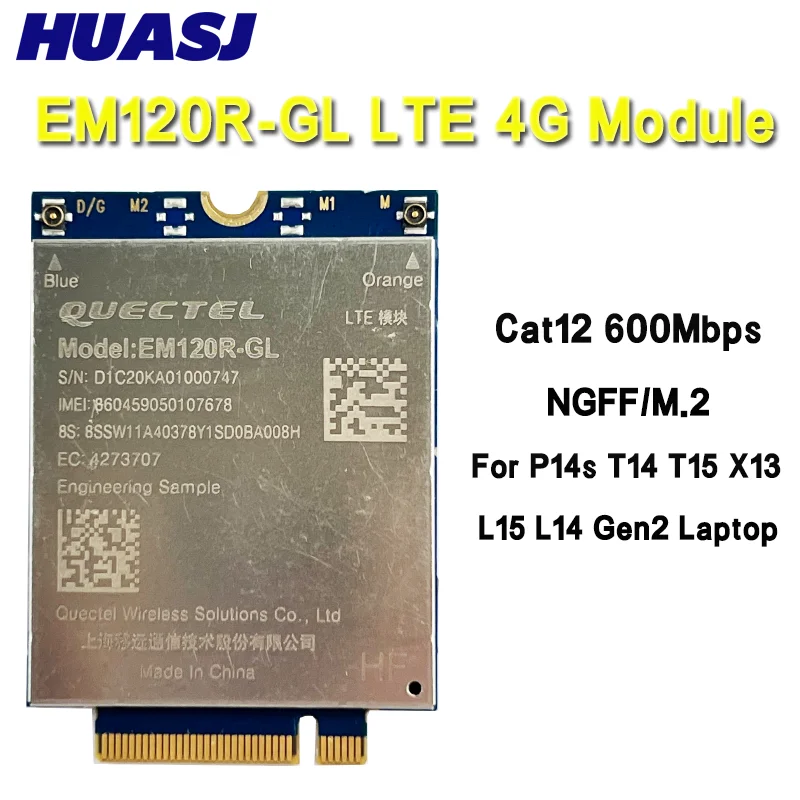 EM120R-GL LTE-A Cat12 4G M.2 Module  WWAN Card For  P14s T14 T15 X13 L15 L14 Gen2 Laptop WAN Adapter