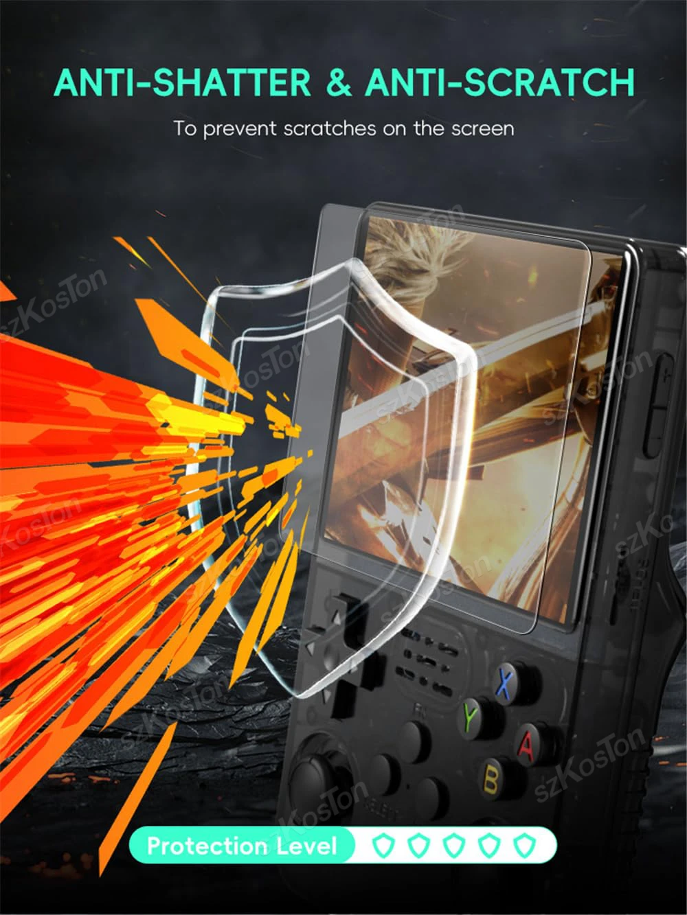 Protetor de tela para r36s/r35s/rgb20s 3.5 polegadas consoles de jogos portáteis película protetora para r36s proteção de vidro temperado