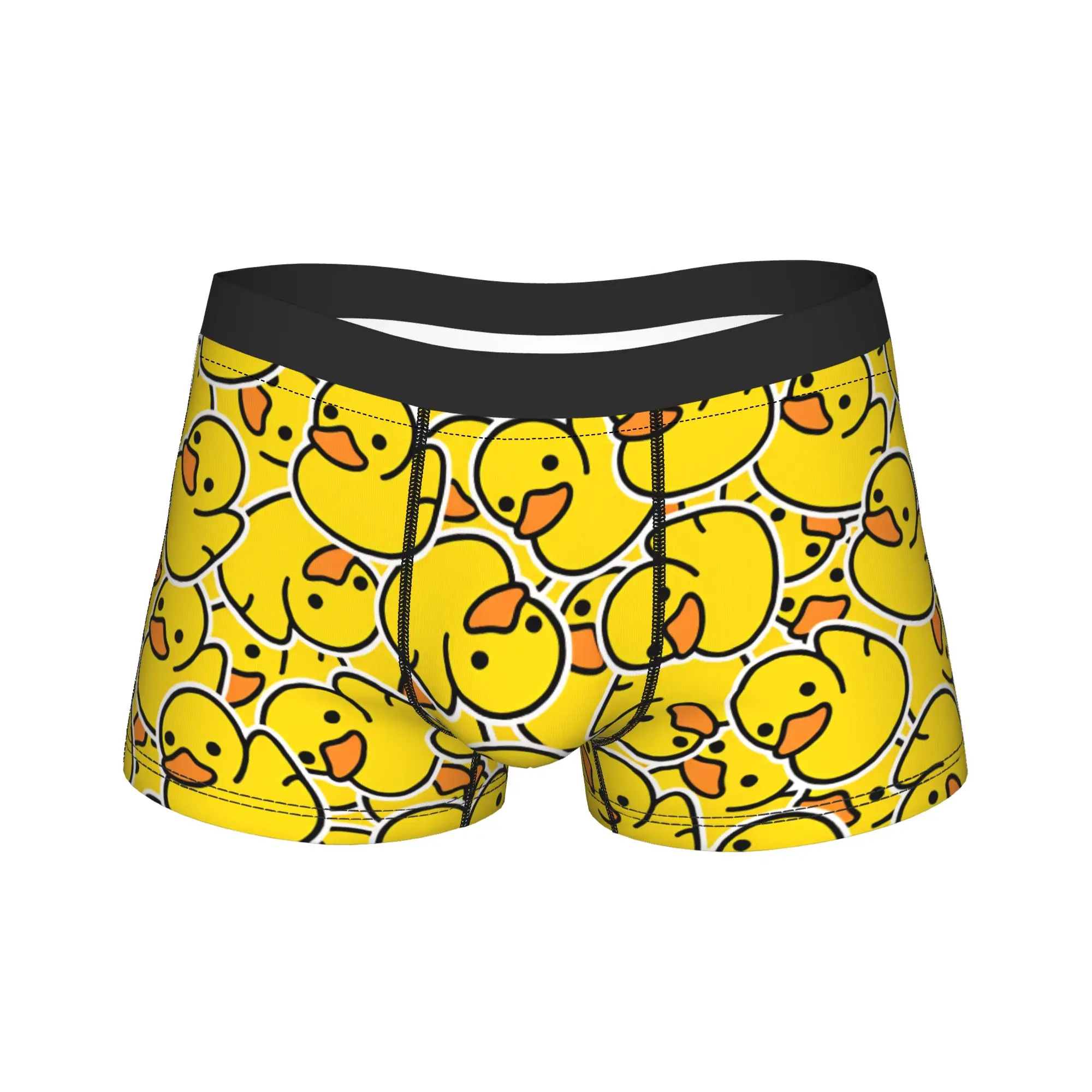 A Lot Of Yellow Ducks That Are In The Shape Boxershorts Pouch Underwear Hot Sale Custom Shorts Briefs Breathable Men Panties