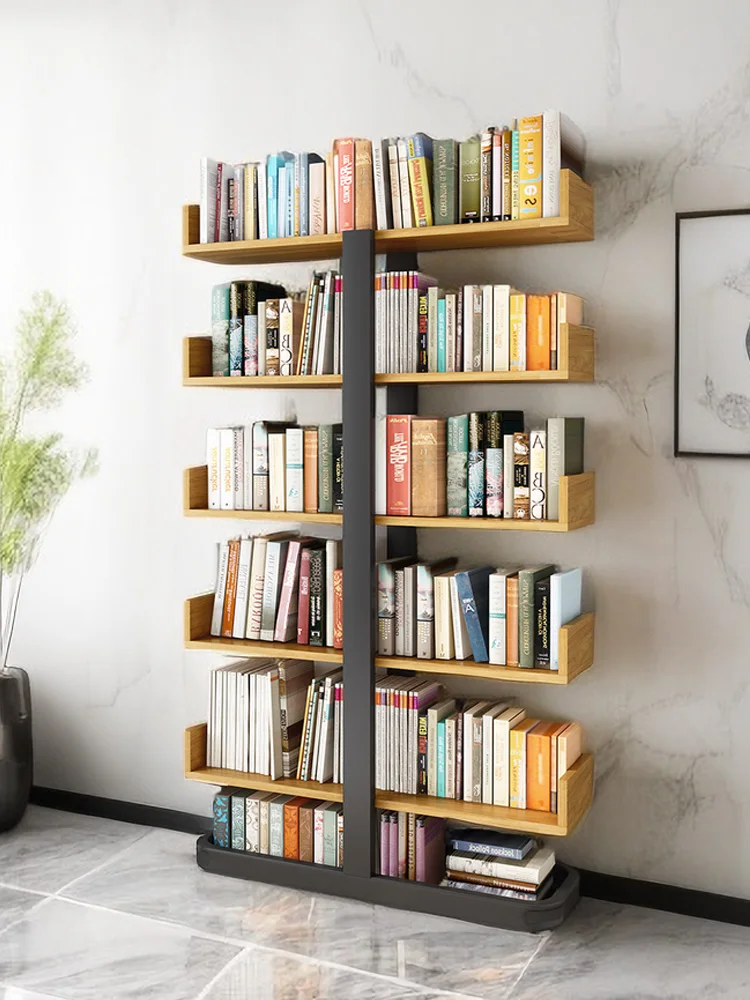 

Bookshelf Floor-to-ceiling shelf against the wall Living room bay window Wrought iron library Children's book cabinet