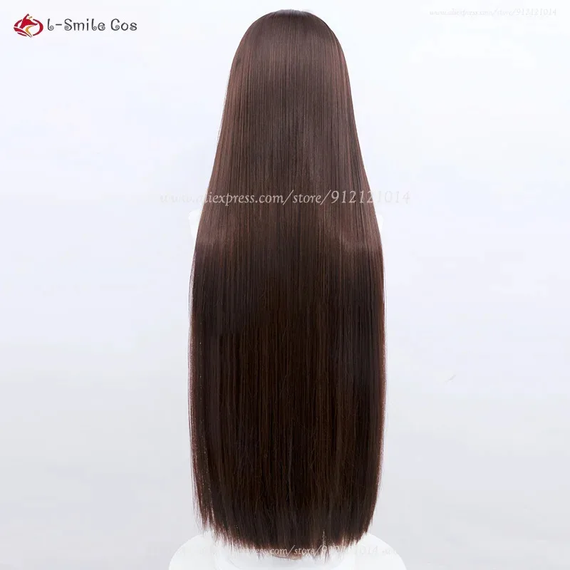 يرتدي أزياء Illy Li Zhe للبالغين شعرًا بني داكن بطول 80 سم، مناسب لحفلات الهالوين وعيد الميلاد. #5