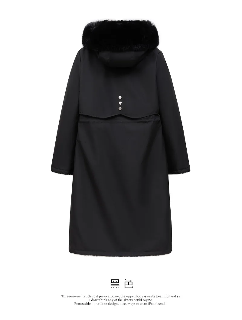 2026 New Double-sided Wear Parkas Women's Winter Fleece Cotton-padded Jacket X-long Overcoat Faux Mink Fur Thicken Hooded Coats