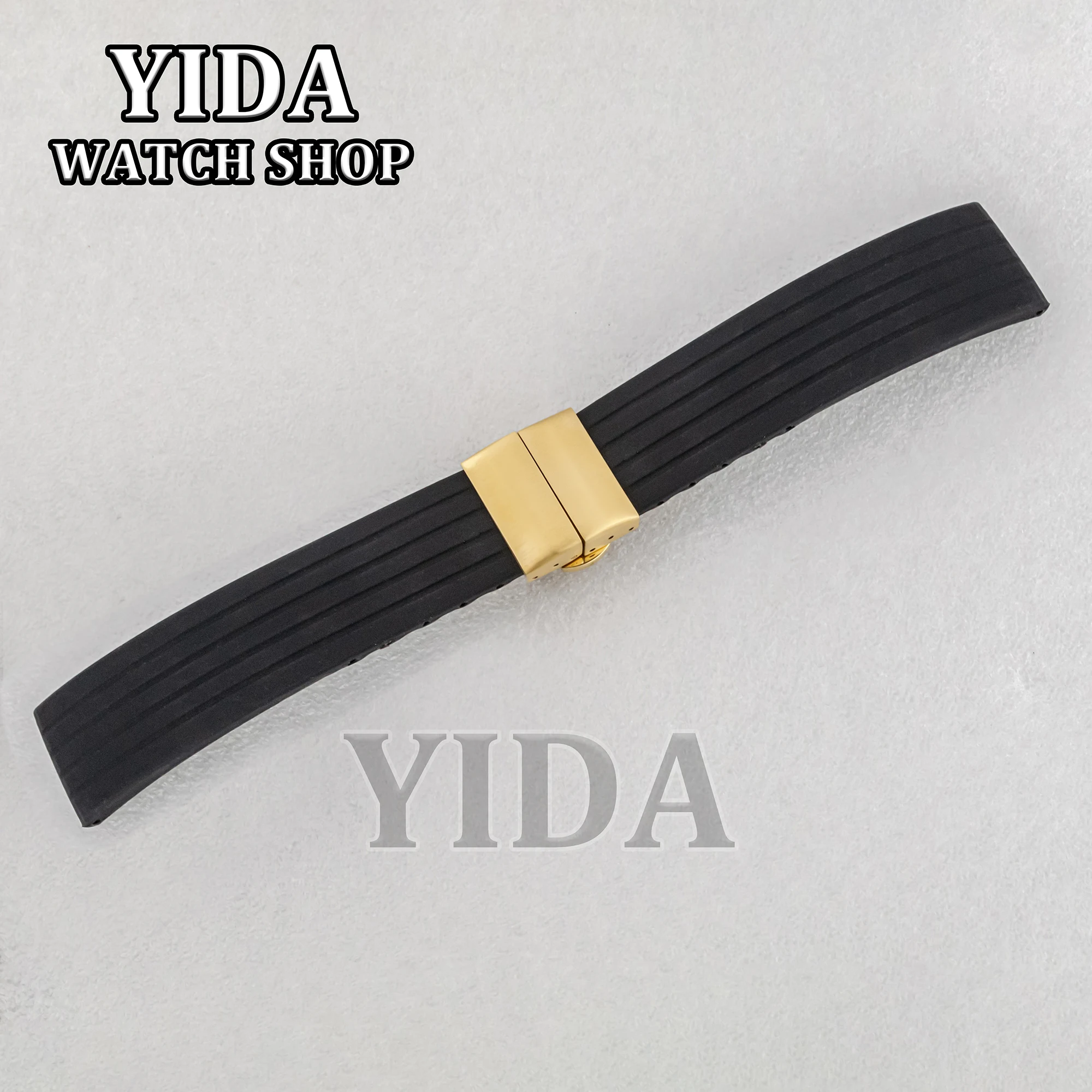 

22mm SKX007 Rubber Black Watch Srap Wristband Band Butterfly Buckle Watchband Fit Replacement Accessories Parts Repair Tools