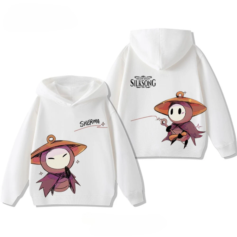Hollow Knight Silksong Hoodies Boys Girls Clothing Cute Warm Autumn Winter parent-child matching outfits Children's Kids Hoodie