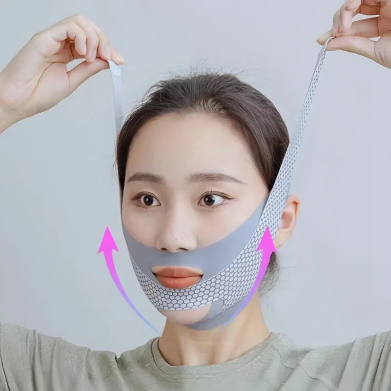 V-Shape Face Slimming Band – Reduce Double Chin & Lift Facial Skin While You Sleep – Relaxation Massage Band for Face Thinning