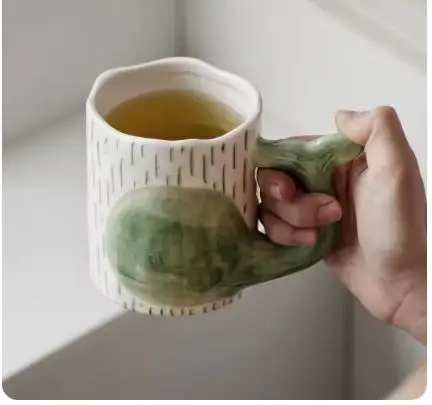 Creative Ceramic Tea Coffee Mug Cartoon Dolphin Whale Tail Handle Cute Fish Cup Shark Goldfish Children's Breakfast Milk Mug