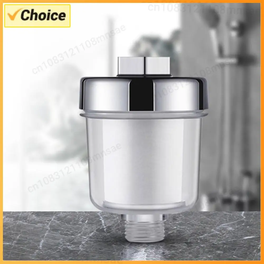 Filtered Shower Head Transparent Hard Water Softener 5 Micron PP Cotton Filter Household Water Filter 3.5x2.4in for Home Kitchen