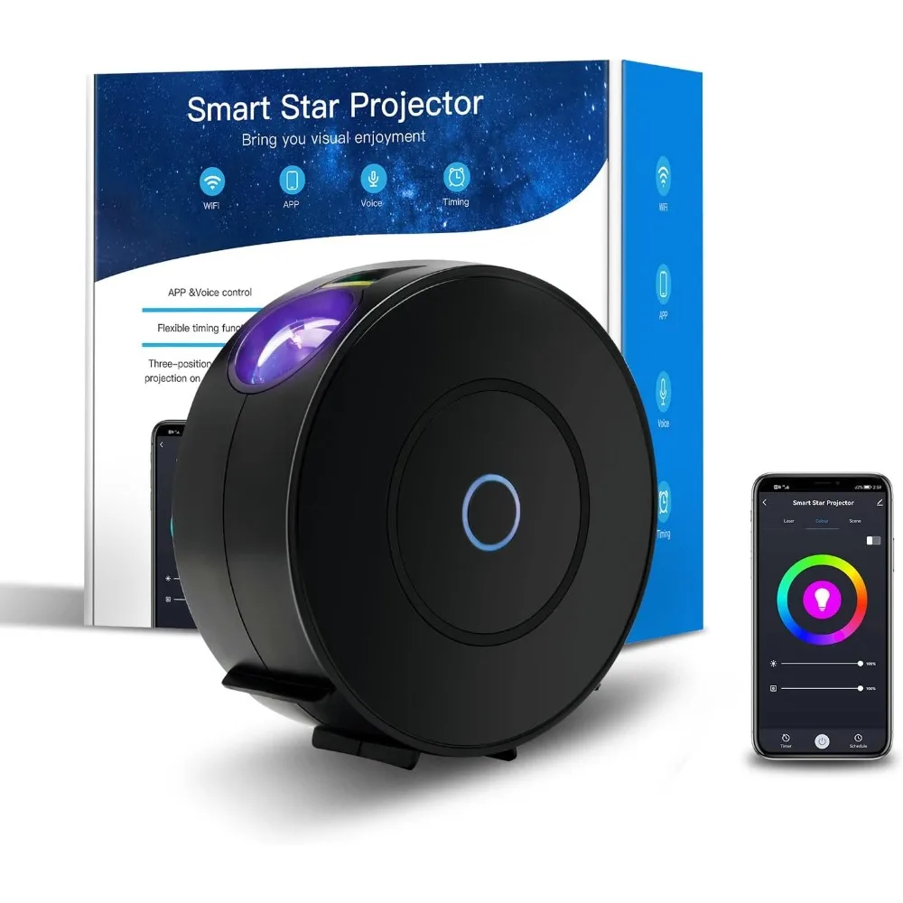 

Звездный проектор, проектор Galaxy для спальни, лампа Galaxy Smart APP и голосовое управление, совместимая с Alexa и Google Home, для Ki
