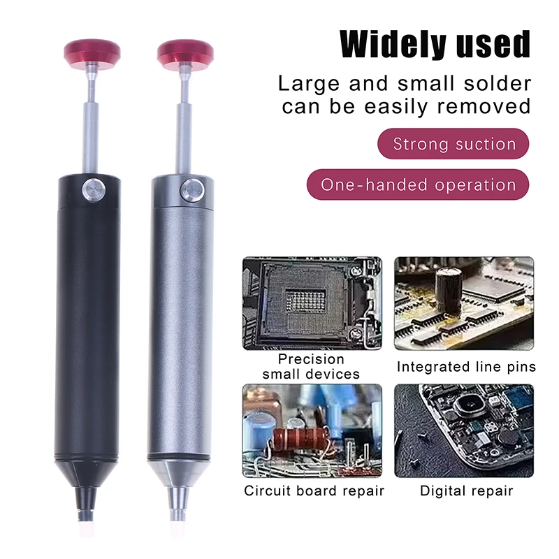 

Aluminum Desoldering Pump Soldering Sucker Pen Powerful Vacuum Iron Welding Repair Tool For Electronic Component 163*20mm