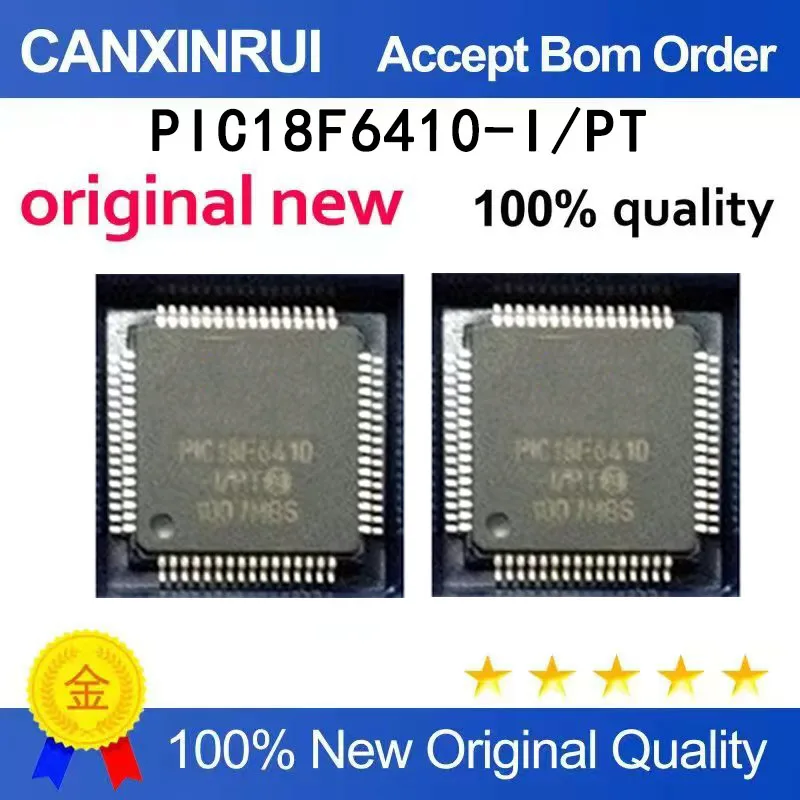 (5pcs-100pcs）Brand new original PIC18F6410-I/PT package TQFP-64 microcontroller chip IC