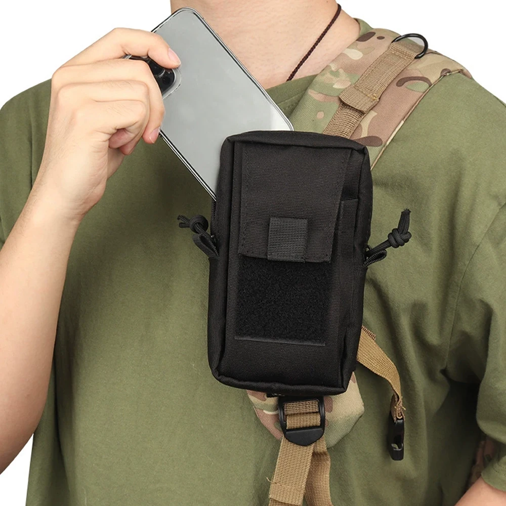 Taktische Molle-Handytasche, wetterfeste, langlebige Rucksackgurttasche für Outdoor-, Wandern-, Klettern- und EDC-Essentials – Detail 4