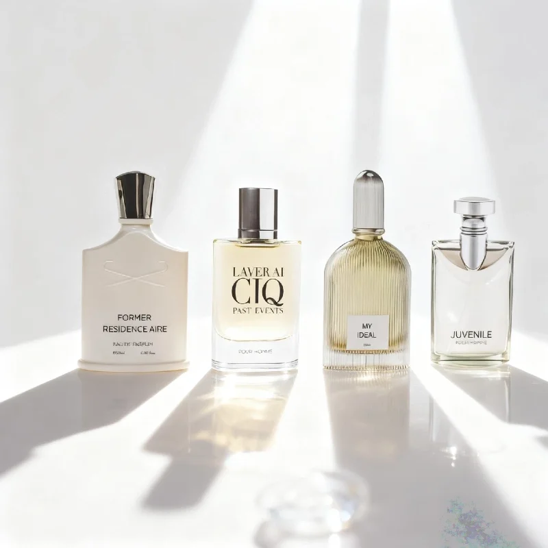 100ML 브랜드 실버 마운틴 워터 남성용 향수, 4개 세트 선물용, 오래 지속되는 향기, 고급스럽고 상쾌한 라이트 브랜드 콜론