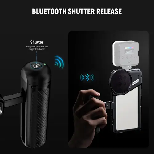 Imagen 2 del producto NEEWER-mango lateral de liberación rápida con Bluetooth para iPhone 16 Pro/16 Pro Max Xiaomi 15 Ultra Galaxy S25 Ultra, jaula para teléfono