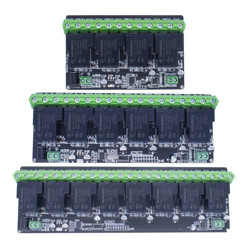 Modbus RTU RS485 TTL Relay Control Module Optional 3/4/6/8 Channel High Power Output Industrial PLC