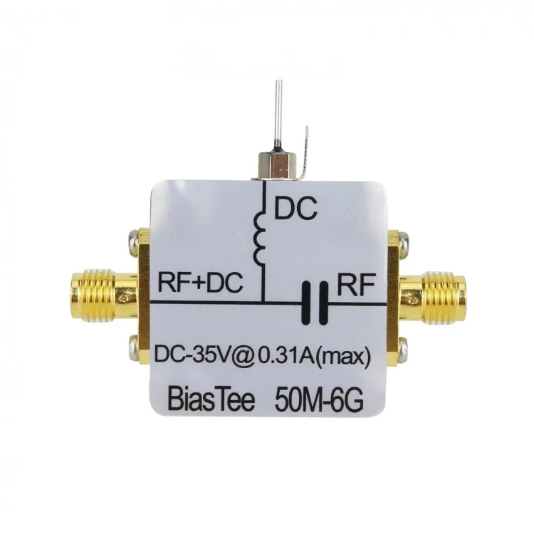 

310MA/1200MA 50M-6GHz Module Maximum DC-35V 0.31A/1.2A Max RF DC Blocking Featuring Low Insertion Loss Bias Tee