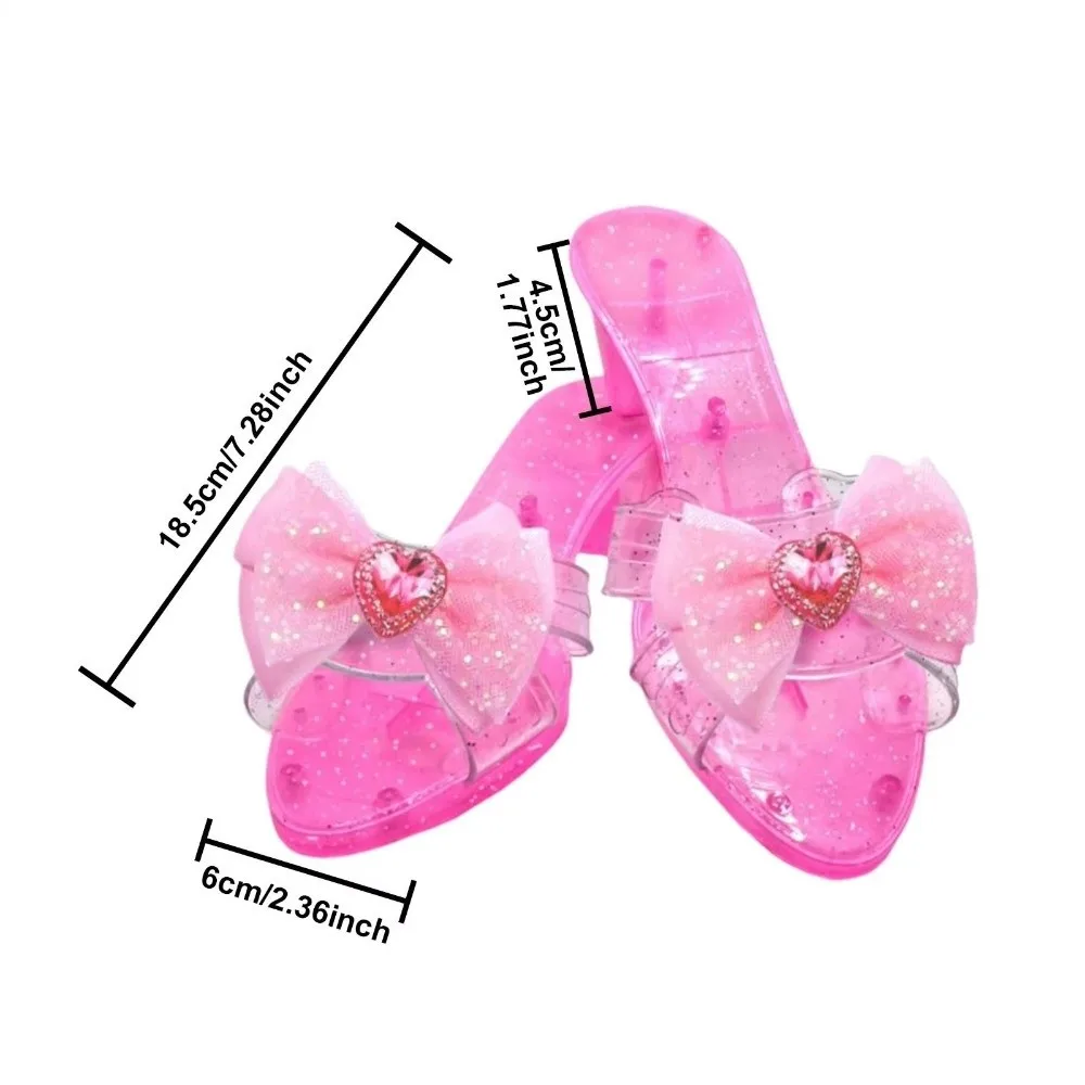 Pretend Play House Games Princess Crystal Shoes for Stage Masquerade Makeup Simulation Children's Special Occasion Decorators