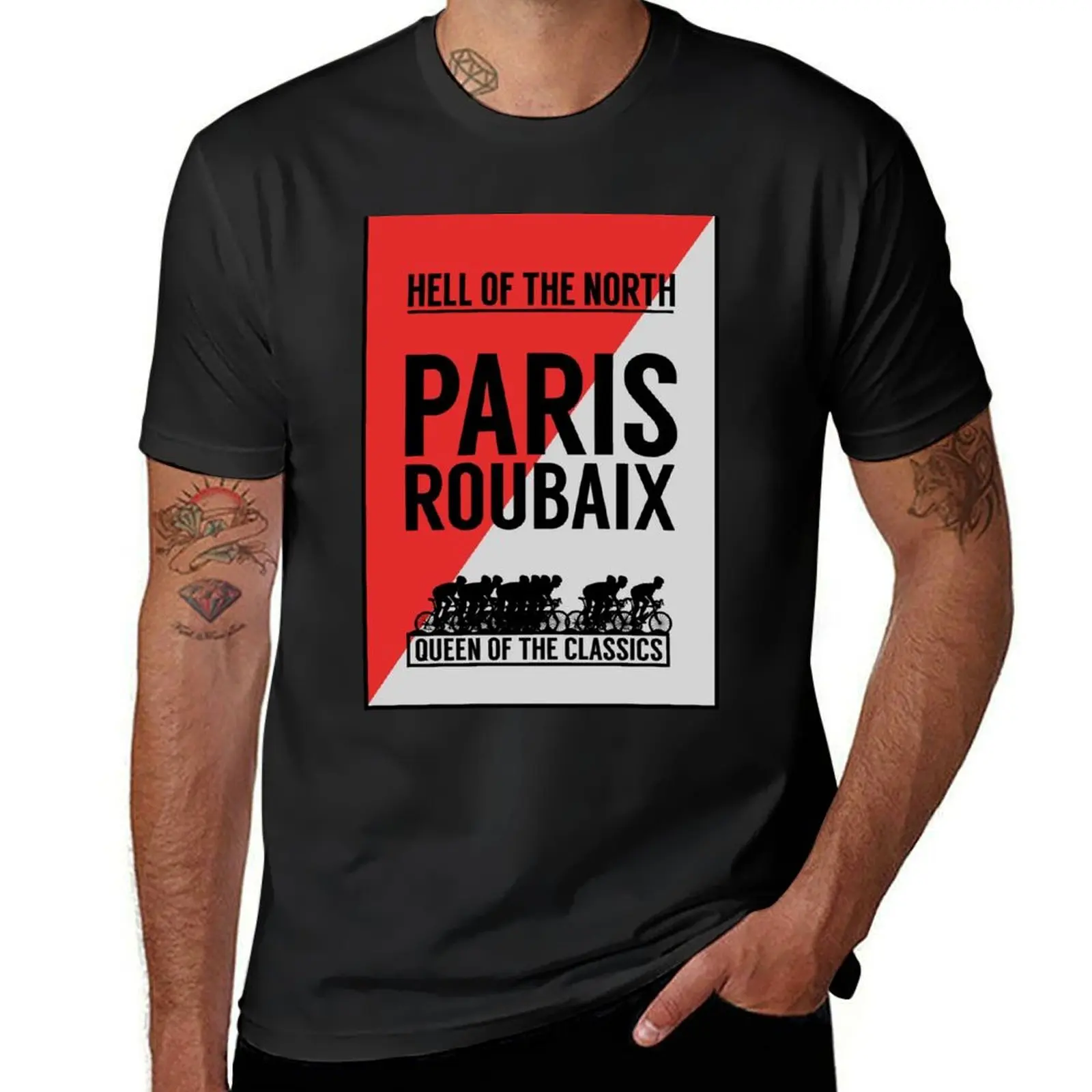 PARIS ROUBAIX : Vintage Bike Racing Print T-Shirt plain customs design your own anime sweat mens graphic t-shirts funny