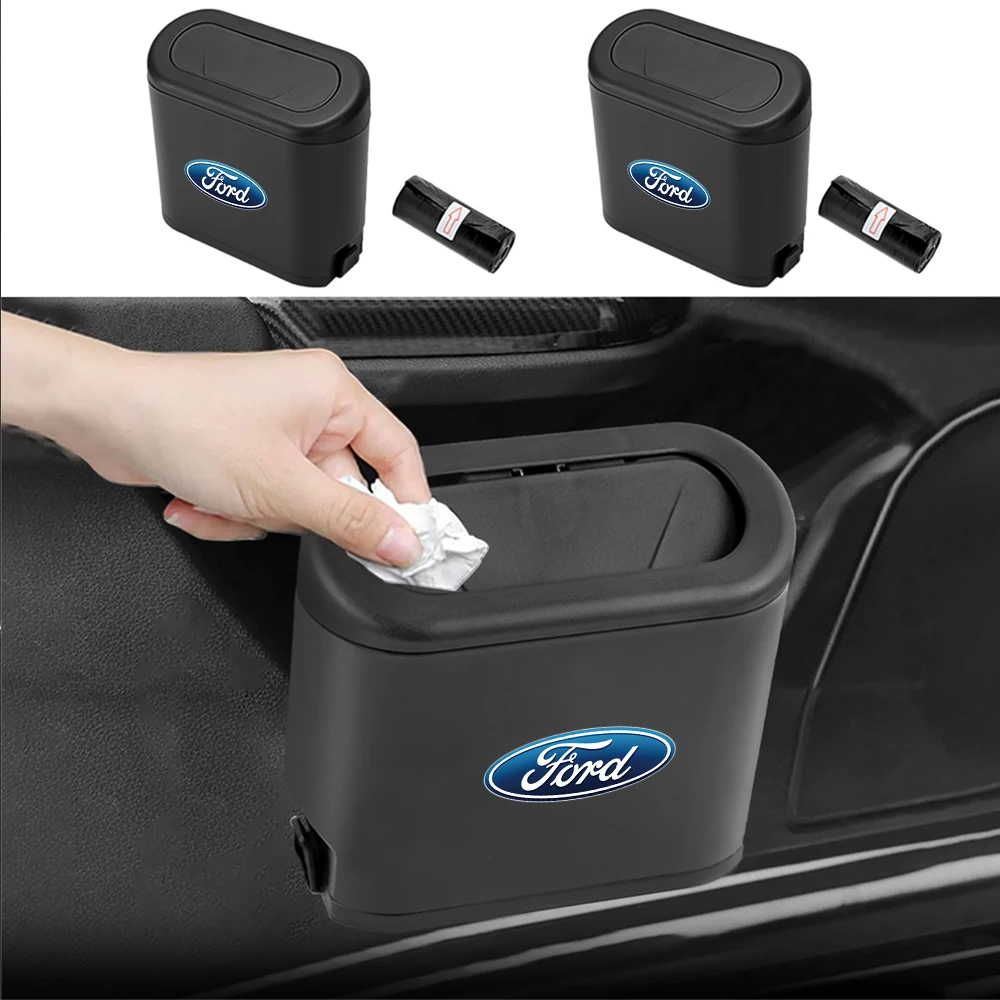 Auto Hängen Müll Lagerung Box Auslaufsicher Organizer Mülleimer Für Ford Mondeo Focus 2 3 4 Mustang Fiesta ecosport Kuga Ghia