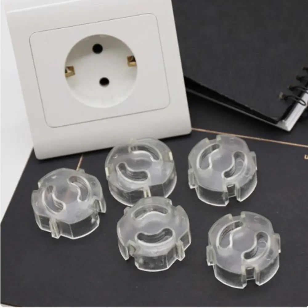 10pcs Home Plastic Proof Baby Safe Security Locks European Standard Power Socket Plug Protector Cover Outlet Guard Anti-Electric