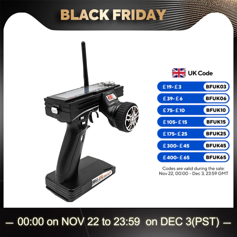 Flysky FS-GT3B 2.4G 3CH Radio Model Remote Control LCD Transmitter & Receiver for RC Car Boat