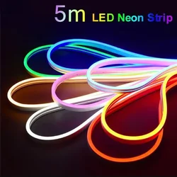 LED Flexible Neon Light Strip Silicone Set 5M 600 Lights Embedded Linear Flexible Light Strip for Ndoors Outdoors Bedroom Decora