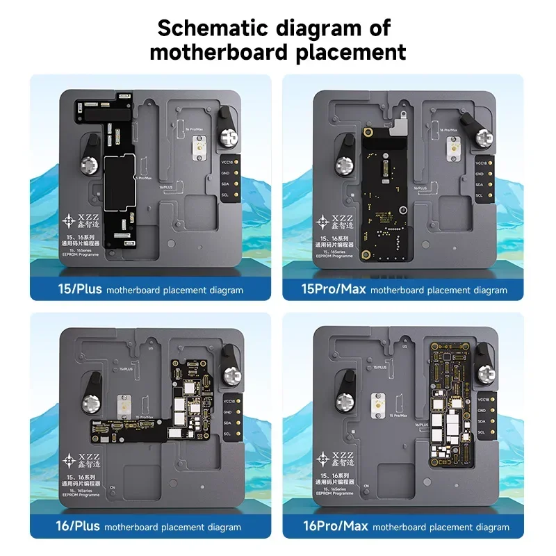 XINZHIZAO XZZ i6 EEPROM Programmer Support 15 16 Series Data Reading Saving Burning Non-Removal EEPROM IC Test Tools Set