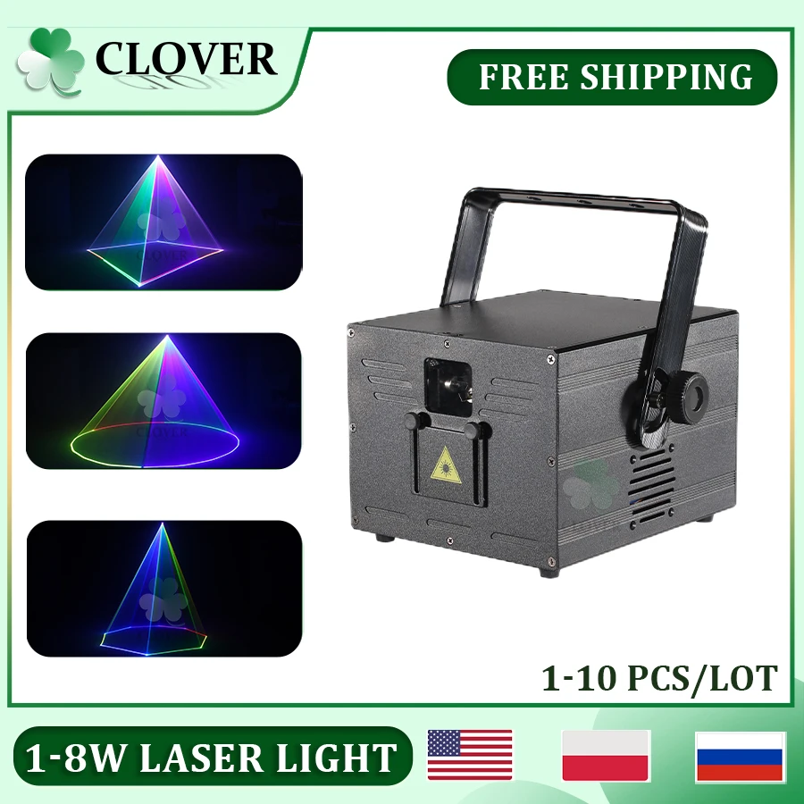 0 Belasting 1-8 Stuks 1/2/3/4/5/8W Rgb Animatie Beam Scanner Podium Laser Licht Projector Dj Bar Club Feest Dans Voor Professionele Partij