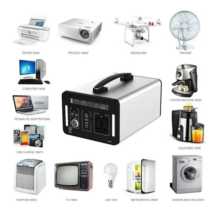 

Energy Generator Rechargeable Power Station 1000wh Inverters & Converters off Grid Camping Emergency Use