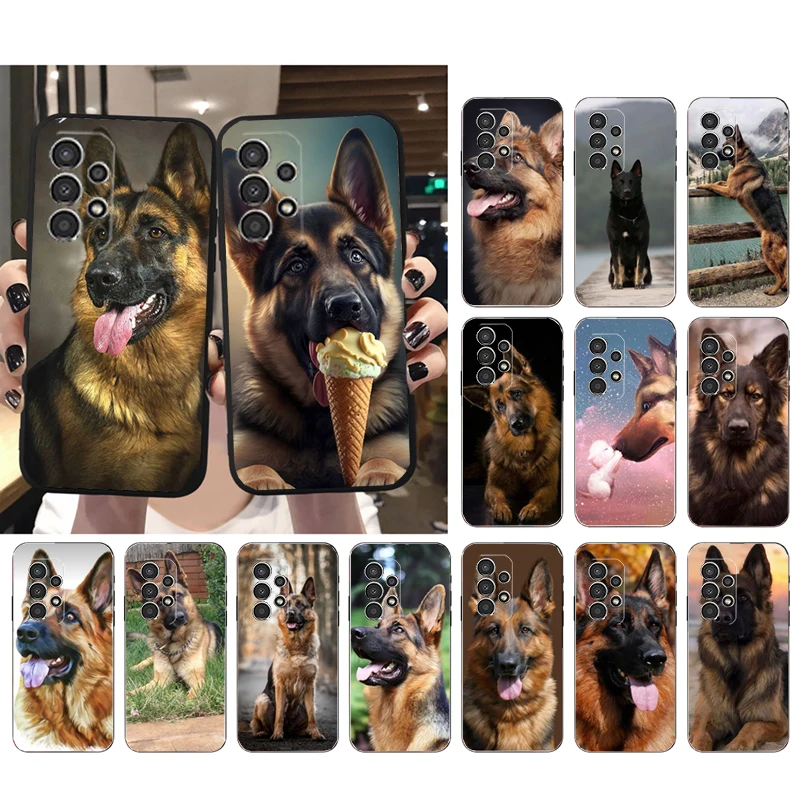 German Shepherd Dog Phone Case for Samsung A15 A35 A55 A52 A53 A54 A33 A34 A25 A05S A16 A14 A05 A13 M15 M55 M35