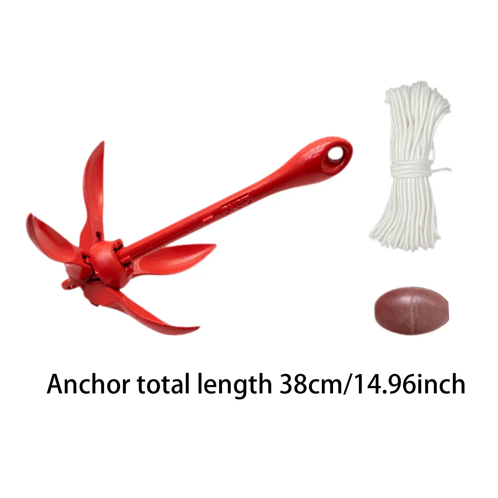 Folding Grapnel Anchor Portable Kayak Accessories with Float Folding Anchor Kit for Paddle Board Raft Dinghies Fishing Kayaking