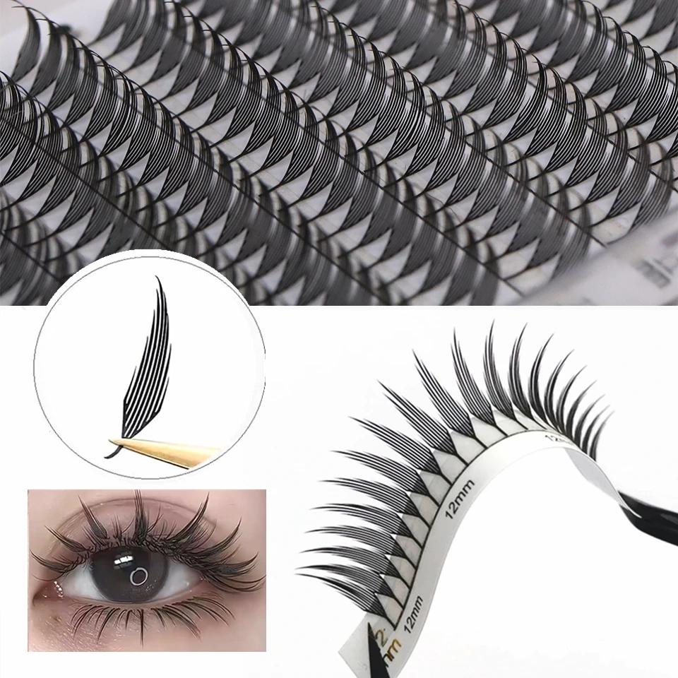 AGUUD Anime Spike Lash Extension, Natürliche Leichte Flatternde Manga-Wimpern, Vorgefertigte Spire-Wimpern Manga-Wing-Wimpern – Detail 16