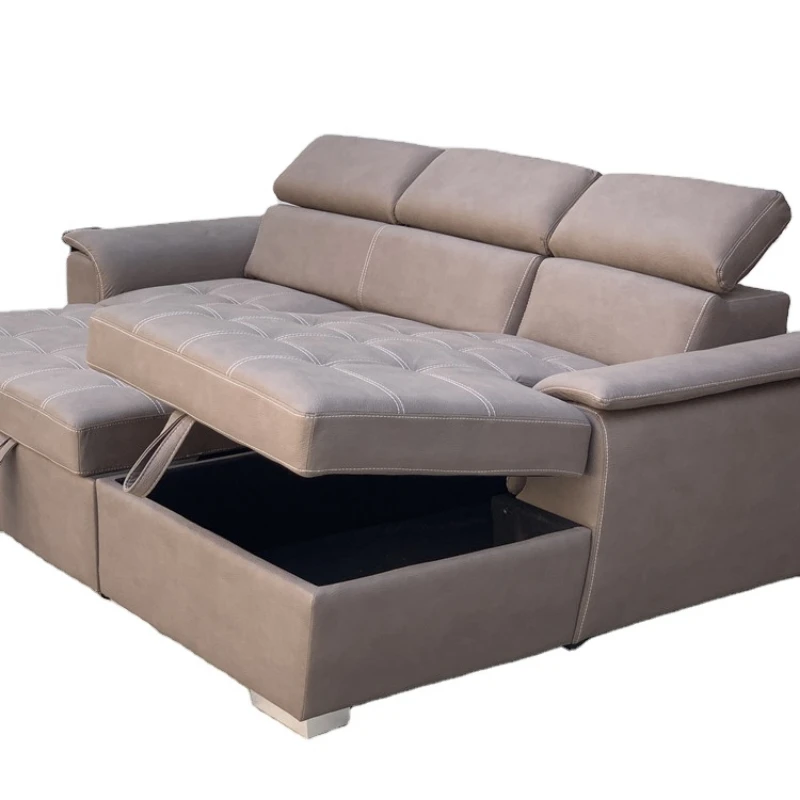 Wholesale Luxury tufted sectional sofa couch corner sofa bed with storage living room sofa