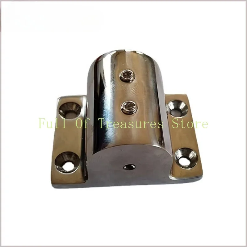 Wholesale of stainless steel special square tube seat marine hardware accessories, precision cast yacht tube seat base 22/25mm