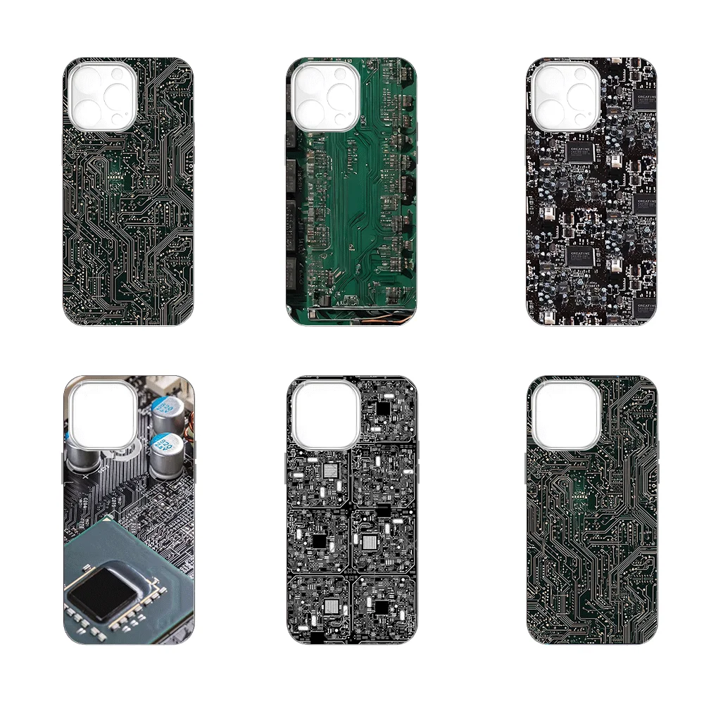 Originality Circuit Board Phone Cover Case For Iphone 11 13 12 XR 14 15 Pro Max 13 Pro Max 7 8 Plus X Xs Camera Soft Cover