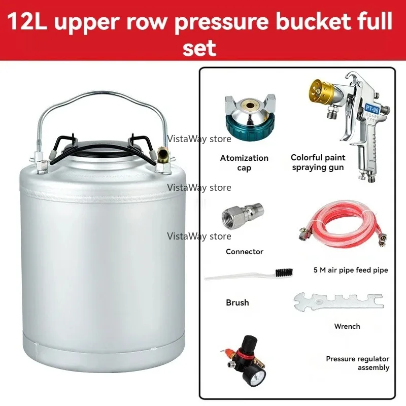 12л вода в воде Красочный пистолет для распыления краски Латексная вода в песочном распылите Ведро под давлением