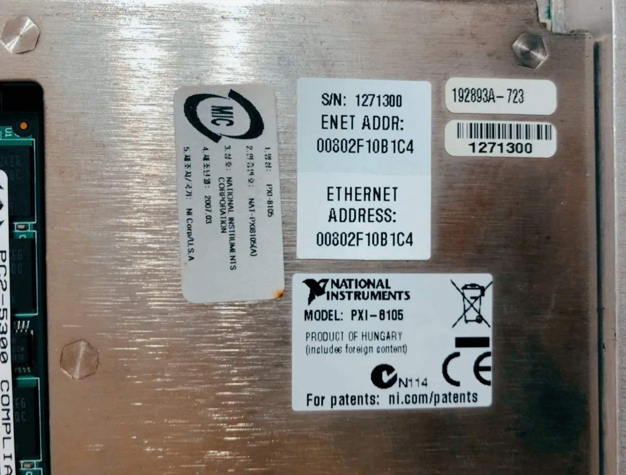 Idle NI PXI-8105, 2.0GHz Dual Core, 2G Memory, 80