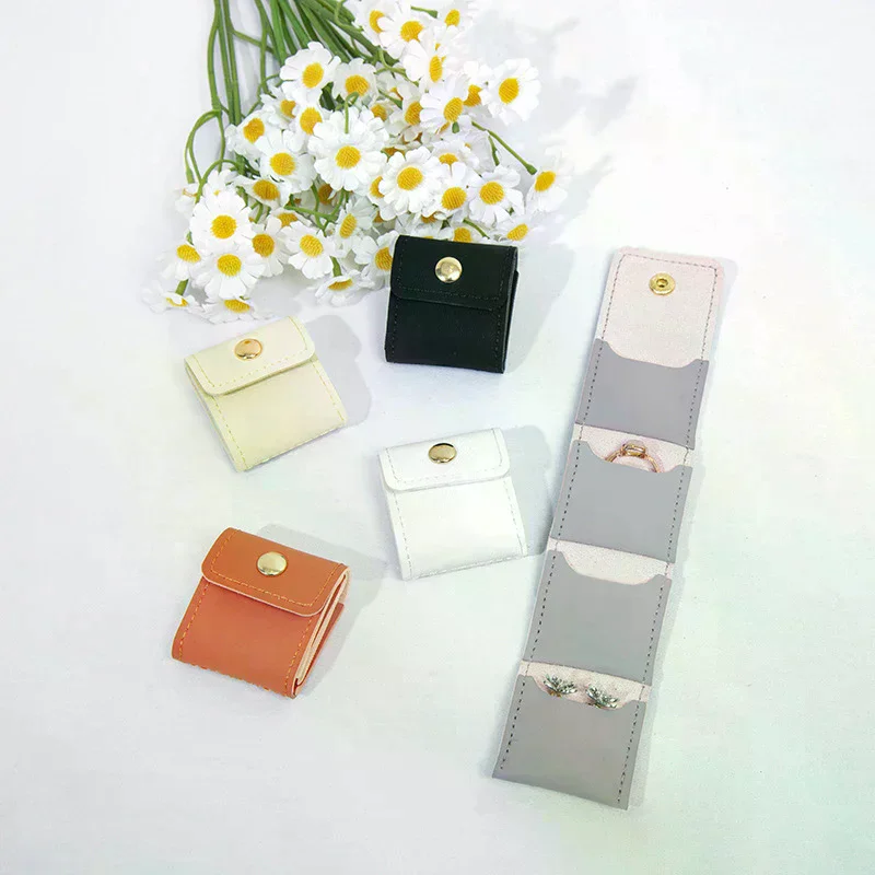 

Складная сумка-органайзер для ювелирных изделий с несколькими отделениями для колец, ожерелий, сережек, мини-сумка для ювелирных изделий для путешествий с пряжкой