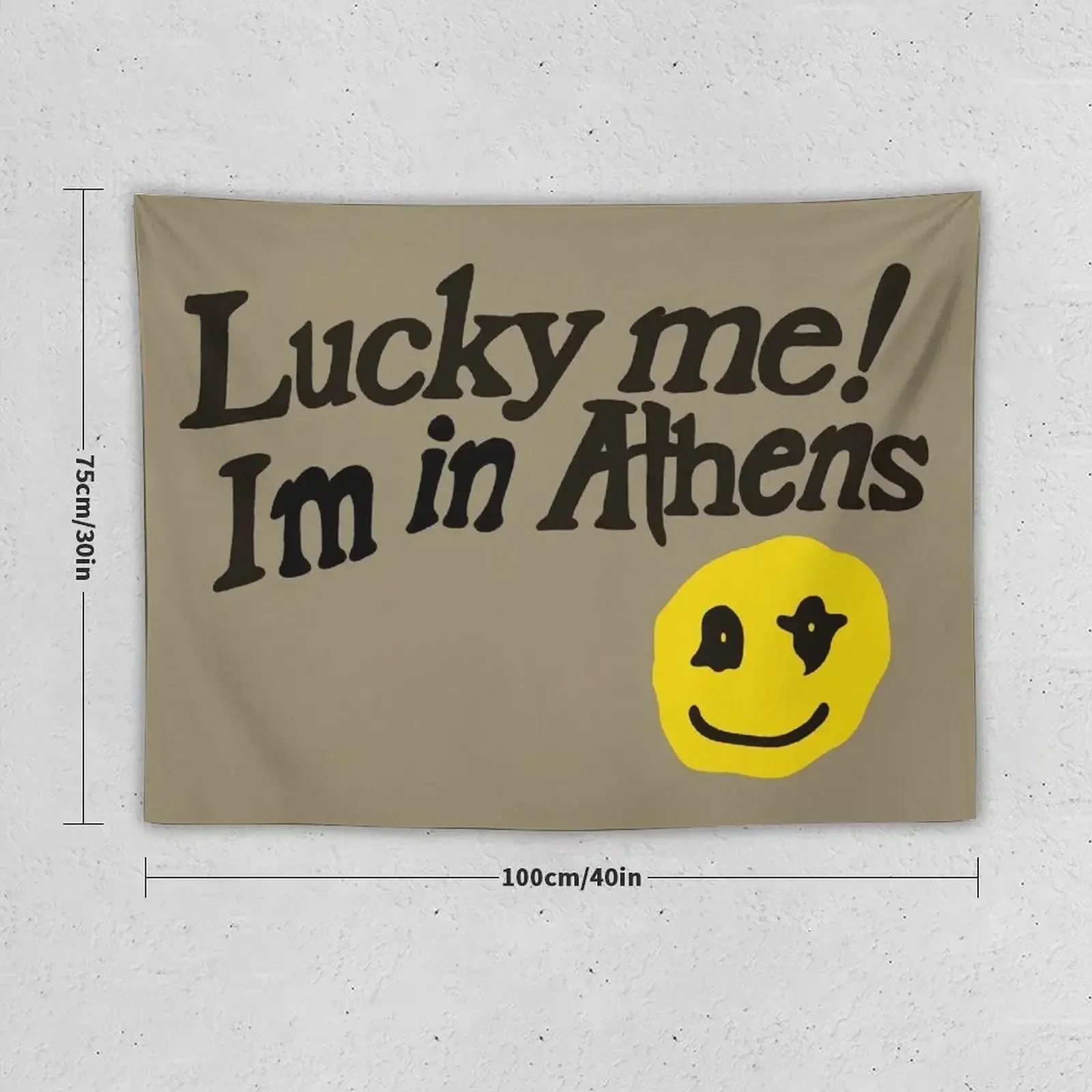 Lucky Me! Im in Athens Tapestry Living Room Decoration House Decoration Tapestry