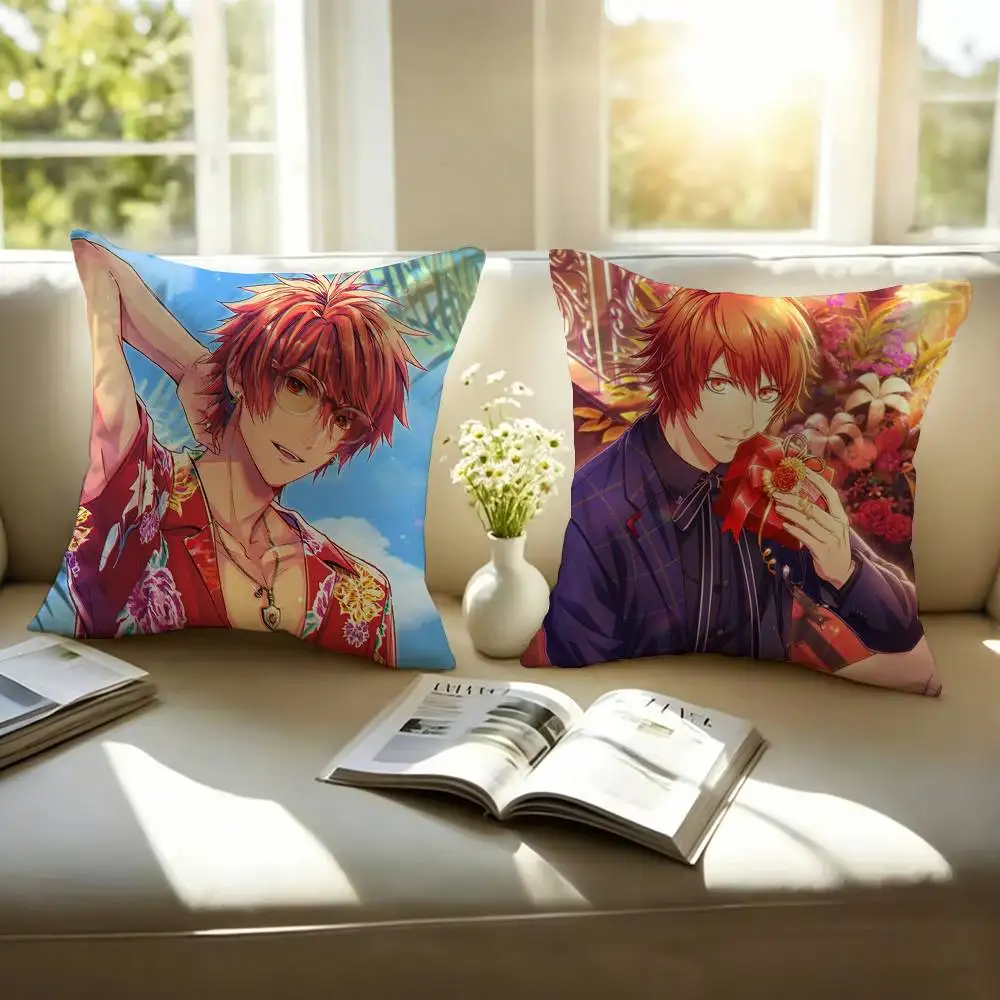 U-Uta no Prince-sama Ittoki Otoya Square Double-Sided printed Pillow Case Bedroom Bedside Pillow Sofa Cushion Cover