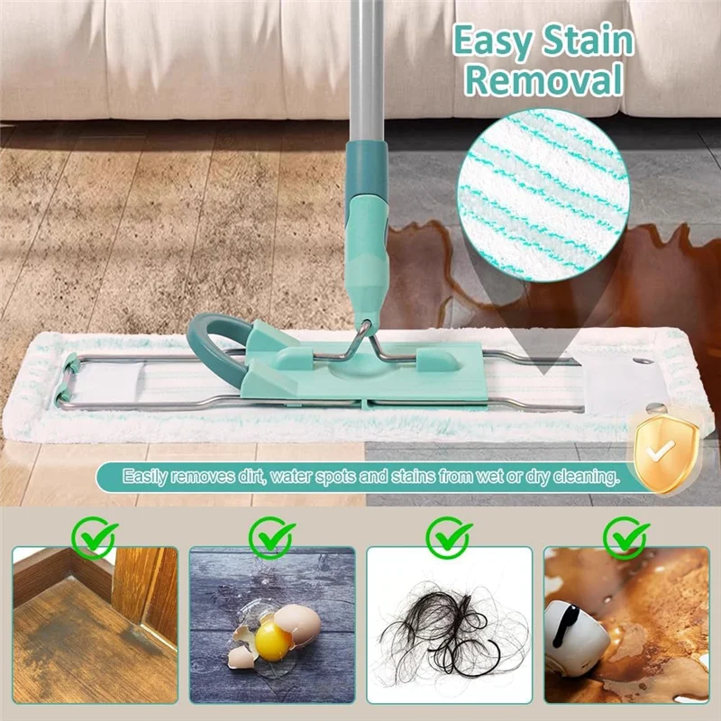 ABLE-Floor 와이퍼 액세서리, Leifheit Mop Cover 용 교체 마이크로 화이버 걸레 천 커버 3PCS