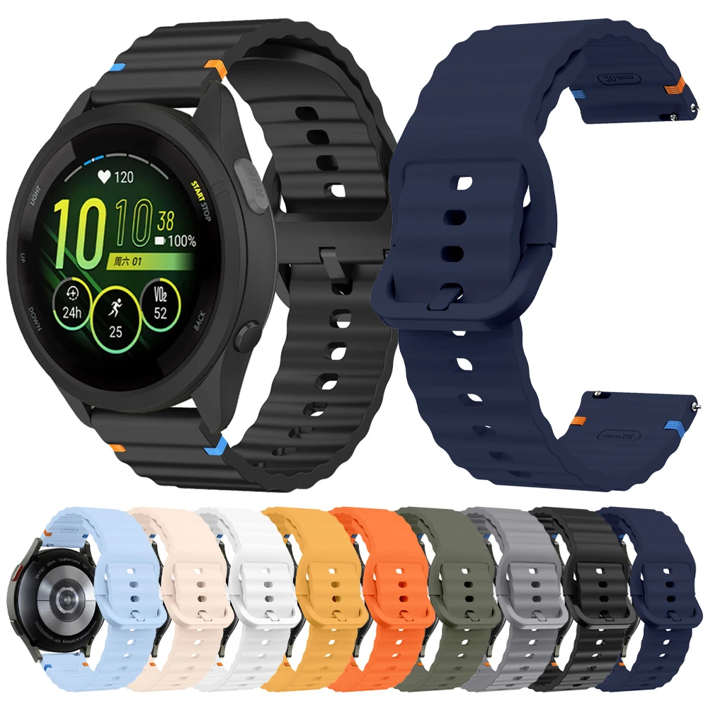 Sport Silikon Armband 22mm 20mm Für Garmin Forerunner 165 265 255 245 Musik Uhr Band Vivoactive 6 5 4/Venu 3 Sq 2 Plus Armband