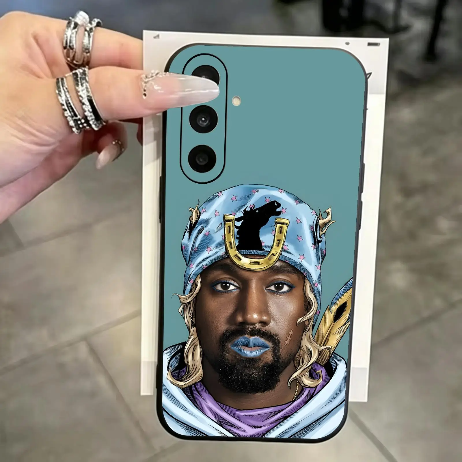 Kanye West Parody image  Phone Case For Samsung A57 A56 A37 A27 A17 A36 A26 A55 A35 Black Matte Soft Case